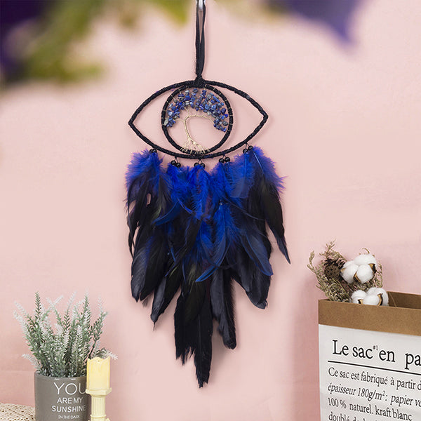 Tree of Life Creative Dream Catcher Crystal Stone home feather hanging ornaments